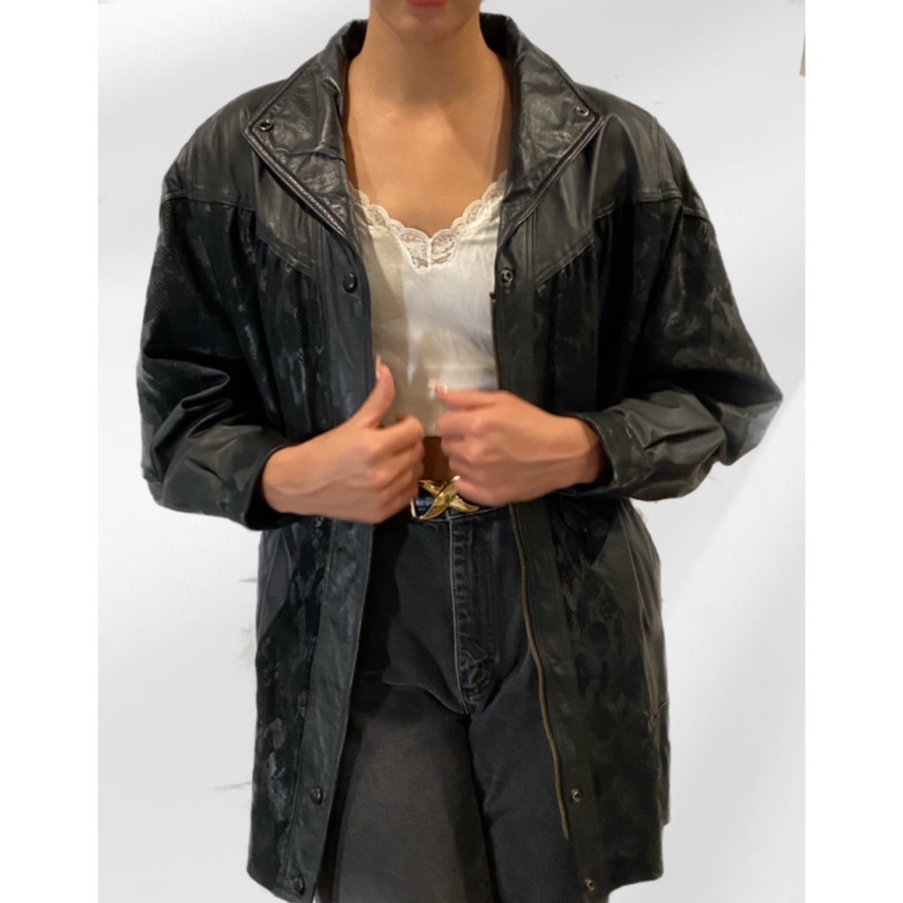 🖤Beautiful genuine leather snake skin jacket🖤